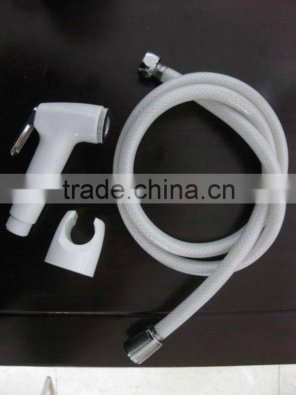 Brass T-adapter+ Hand held Bidet Toilet Shattaf Kit Sprayer &Wall Bracket+ hose GY-07