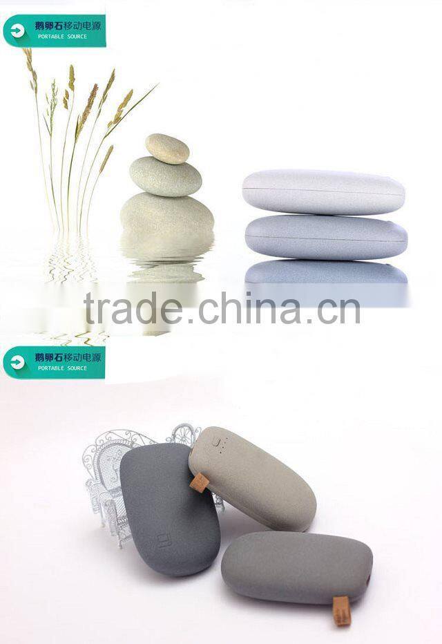 Mini USB stone power bank 9600mah for smart phone