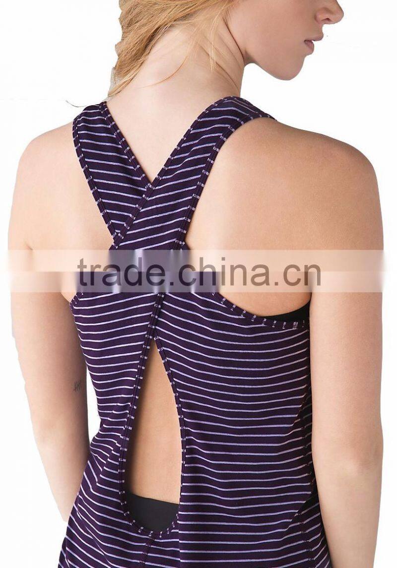 Ramax Custom Women Curved Hem Yoga Gym Tank Tops For Open Back Dress