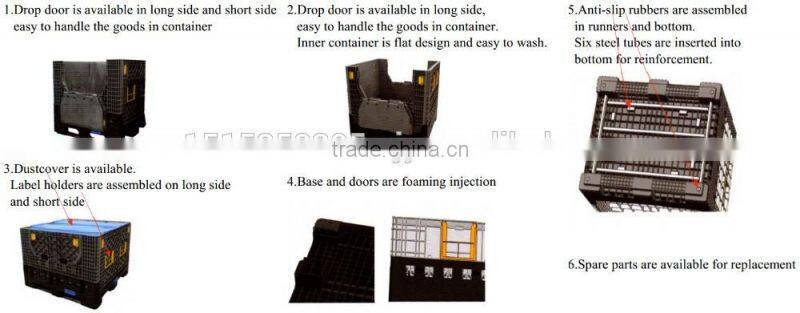 Collapsible Plastic Bulk Bins for Electronic Industry