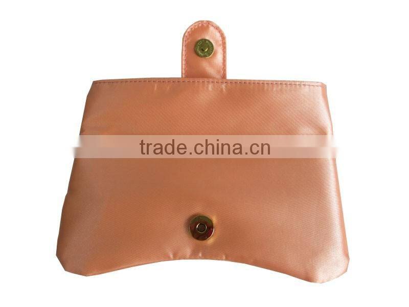 2016 new arrival high quaility satin evening cosmetic bags for Lady