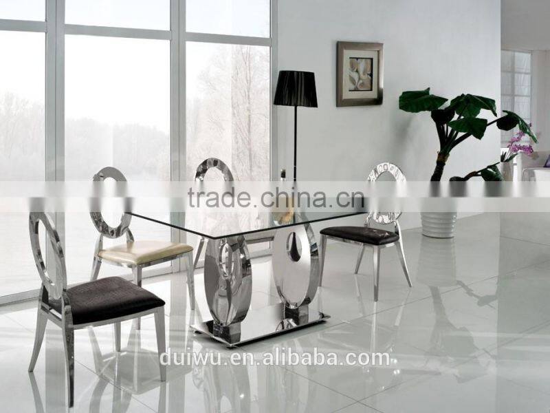 2016 ultra modern home furniture 201brushed stainless steel dining table