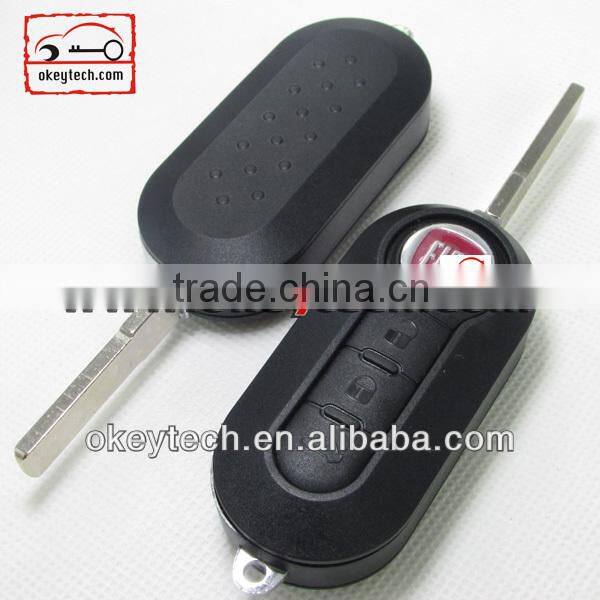 Best price car key Fiat flip key shell 3 button remote key shell fiat flip key case fiat key case