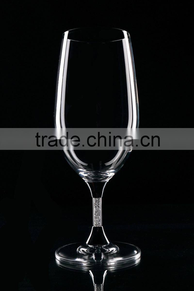 2015 new design lead free clear crystal 395ml wedding beer mug