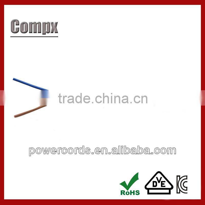 VDE 2x1.0mm2 H05V2V2-F pvc power cable