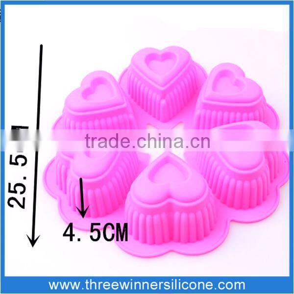 China factory cheap silicone cake mold heart shape silicone cake mold