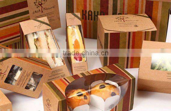 cheap price good quality Triangle Paper Sandwich Box with PP Window
