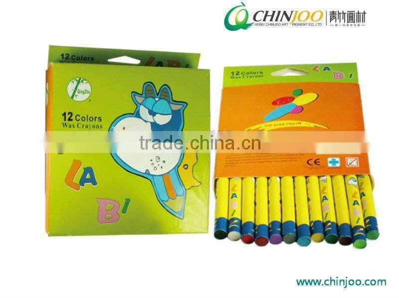 12 colors wax crayon set