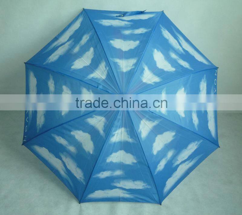 25"x8k hot sale auto open straight cloud umbrella