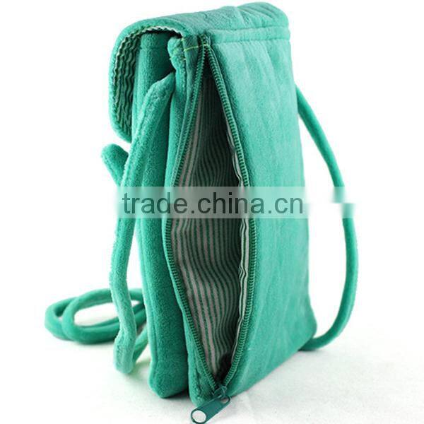 Mix designs wholesale plush cute cartoon kids mobile hanging pouch