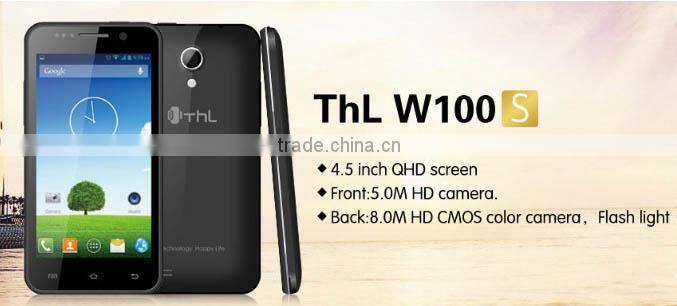 in stock THL W100s quad core smart phone MTK6582 4.5 inch 1G RAM 4G ROM android 4.2 8MP Camera