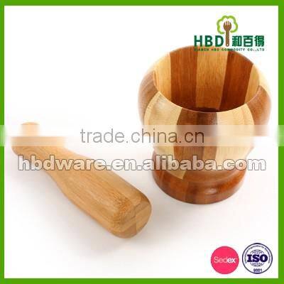 High quality wooded mortar and pestle set wholesale