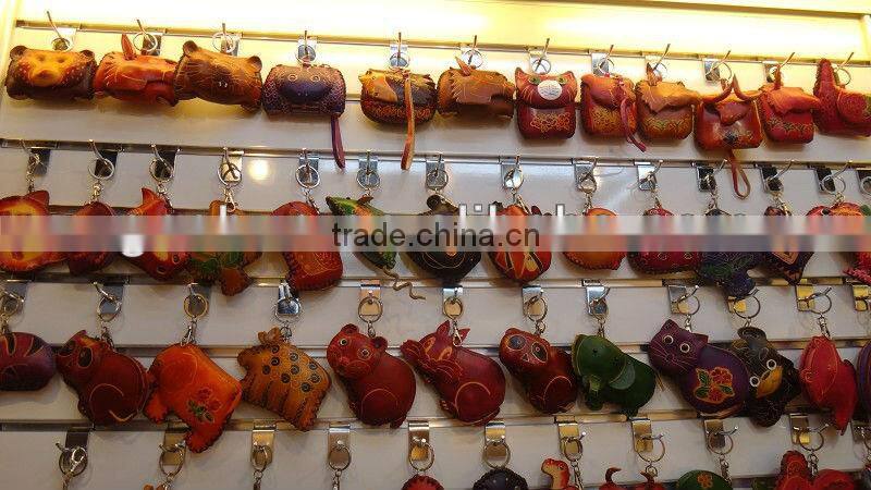 handmade zipper craft leather embossing handmade coin purse