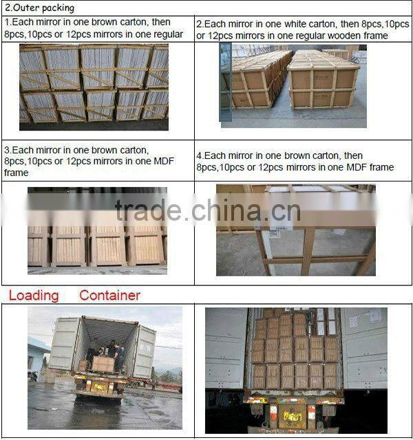 bead mirror with shelf bathroom mirror factory directly sale decorative mirror made in china