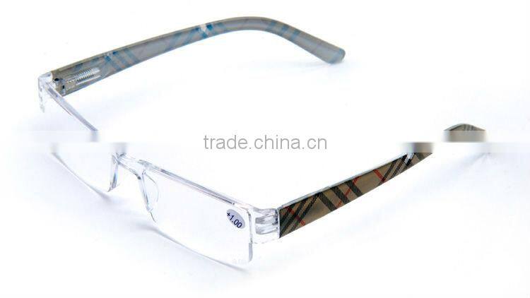 2014 high grade cheap plastic reading glasses with case
