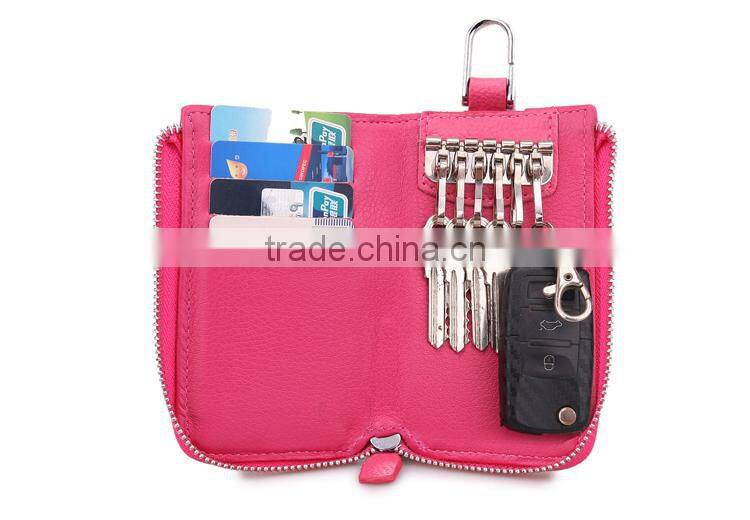 Girls leather key chain car key wallet wholesale