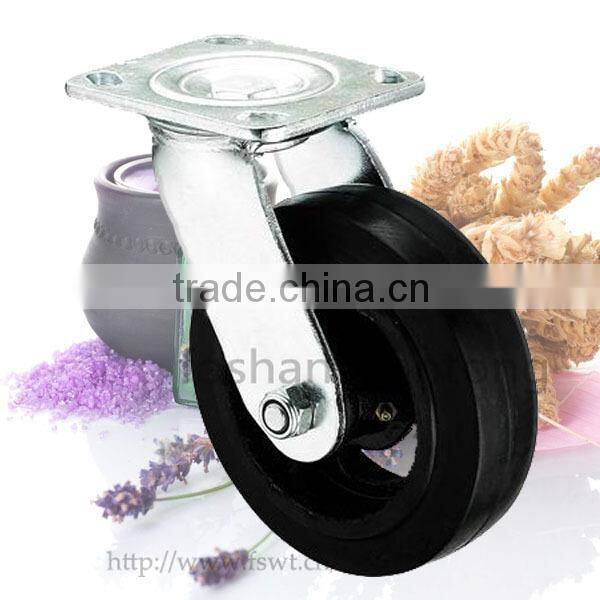 High Load Capacity Industrial Black Rubber Heavy Duty Caster