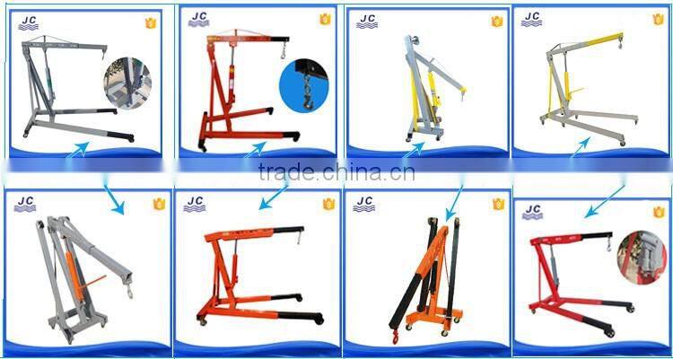Stationary manual hydraulic jack engine hoist crane
