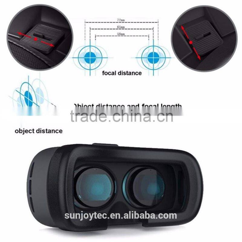 2016 Factory Supply 3D Head Mount VR Box 2nd Generation Virtual Reality vr glasses 3-6 inch