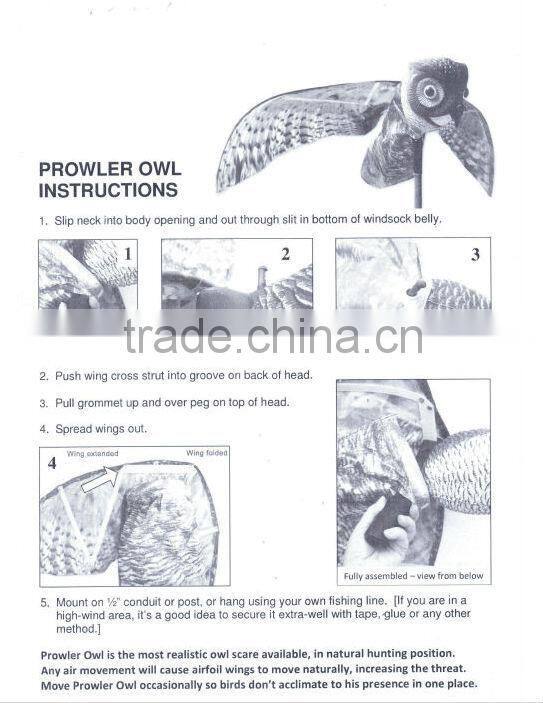 PE Plastic Flying Plastic Owl For Hunting