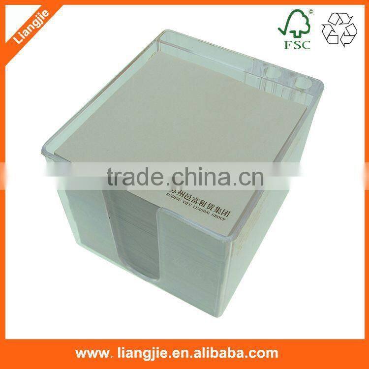 Custom memo with holder, Printed memo block, promotional memo pad with plastic holder