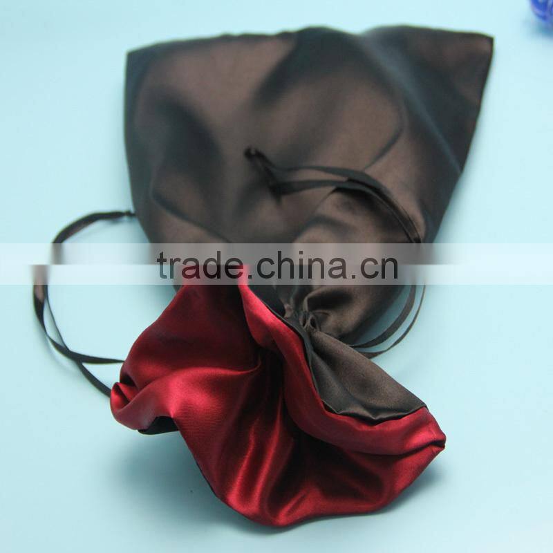 Wholesale eco friendly recyclable cheap satin/organza drawstring shoe dust sample bag