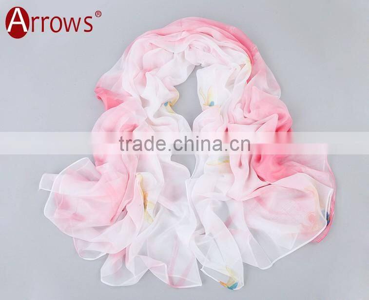 Pink Rose Silk Twill Scarves Print Women Scarf Handmade Wrap Shawl Chiffon Large Cheap Price
