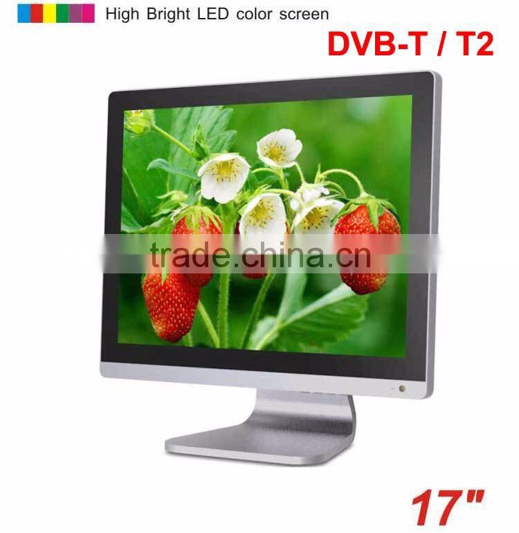 17 inch DVB-T DVB-T2 digital led tv with dvb-t MPEG4 VGA USB TDT terrestrial TV decodificador DVB-T17