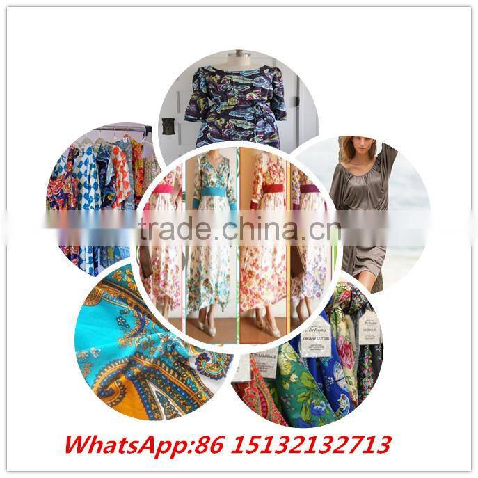 2016 butterfly flower pattern rayon twill fabric for making lady's trouser