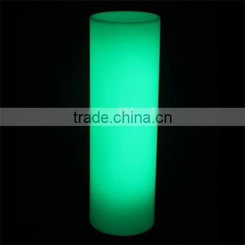 Color change large LED plastic cylinder with remote control