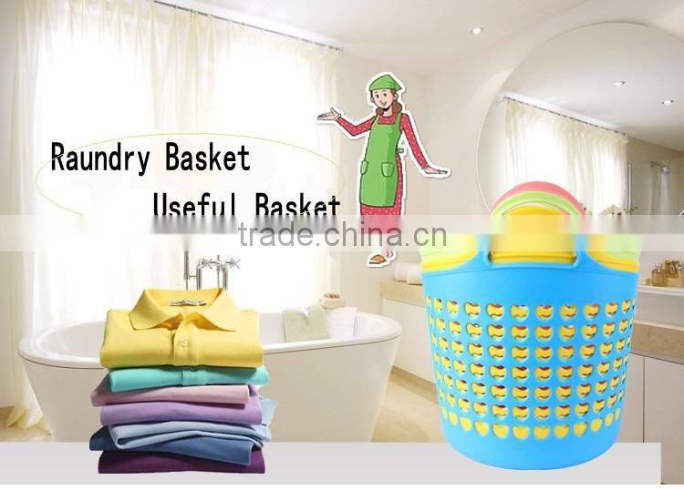 Basket57 Useful Bathroom Market Vegetable-Basket Receive Packing Handle PE Shopping Storage Luandry Baskets