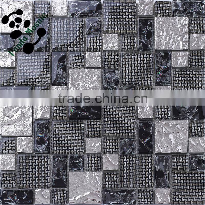 SMJ07 Interior wall mosaic Decorate artist mosaic Laminated glass tile mosaic