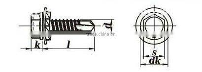 RAL 6005 Hex Washer Self-Drilling Screw with EPDM