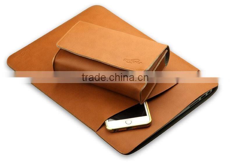 Hot Leather Laptop Sleeve Case For MacBook Air 11",AIR 13",Retina 12,13.3,15.4 inch,Case For Laptop Bag