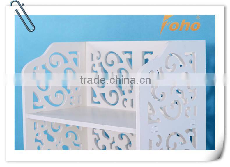 Good quality Patterned DIY Storage Shelf in Wood Plastic