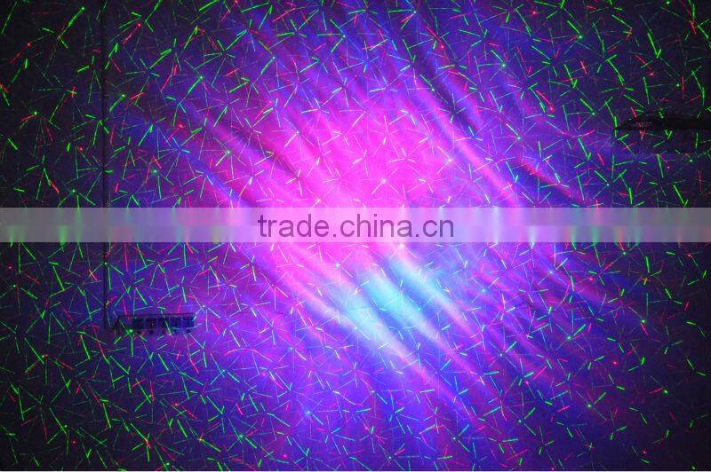 150mW Romantic Star Burst: 3W RGB LED & RGY Laser Show System disco , club