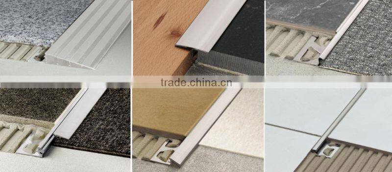 Chromed anodized aluminium 6063 T5 inside metal tile trim corners