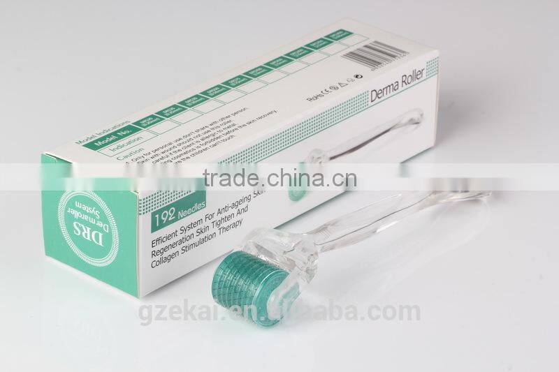 Clinic use 192 needles Lucid & transparent derma roller with full sizes 0.2- 3mm( leading manufacturer)