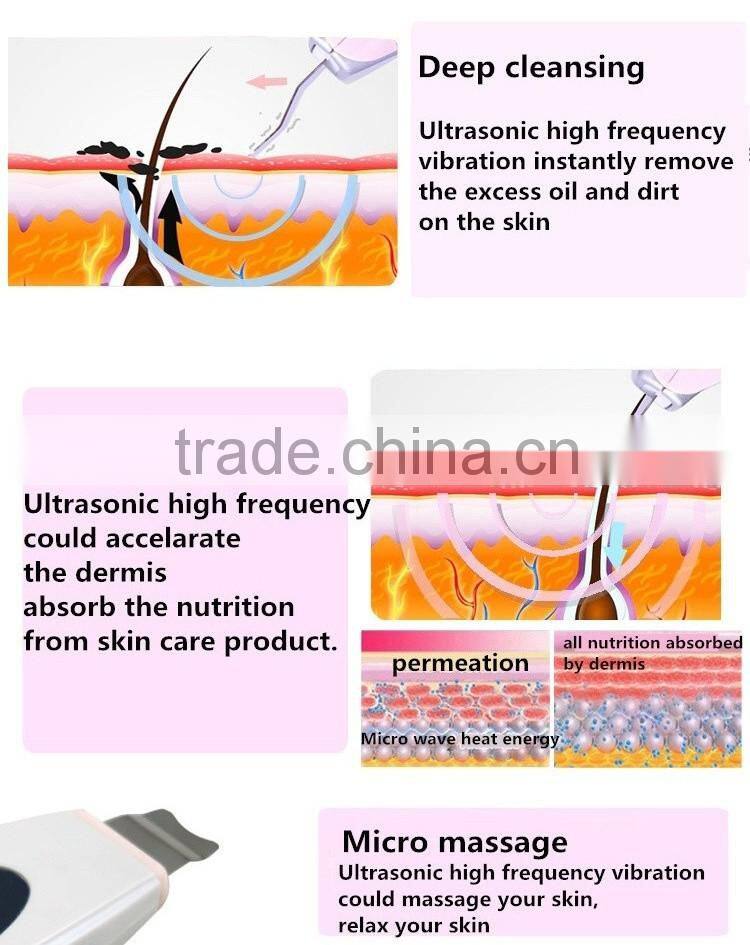 Rechargeable Ultrasonic Skin Scrubber Beauty Machine for Home use