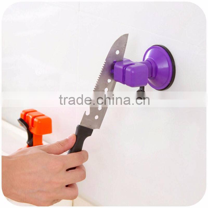 Knife Sharpener 2 Stage Manual Diamond Knife Sharpener With Suction Pad