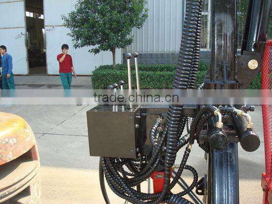 timber wood trailer with Crane