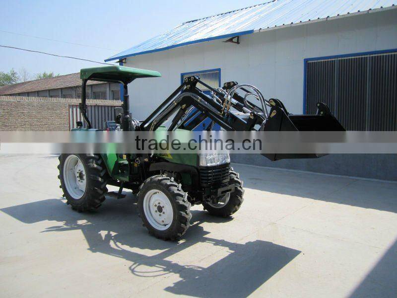 ENFLY DQ554 55HP 4WD farm tractor with front end loader, pallet fork, timber grapple, snow blade, backhoe