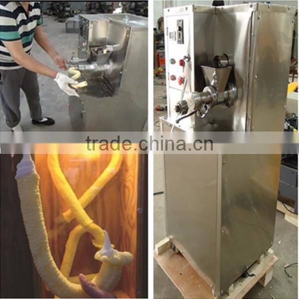 2016 hot sale SS ice cream corn puffing machine/Hollow tube Pop corn puffed/corn puff snack extruder(email:millie@jzzhiyou.com)