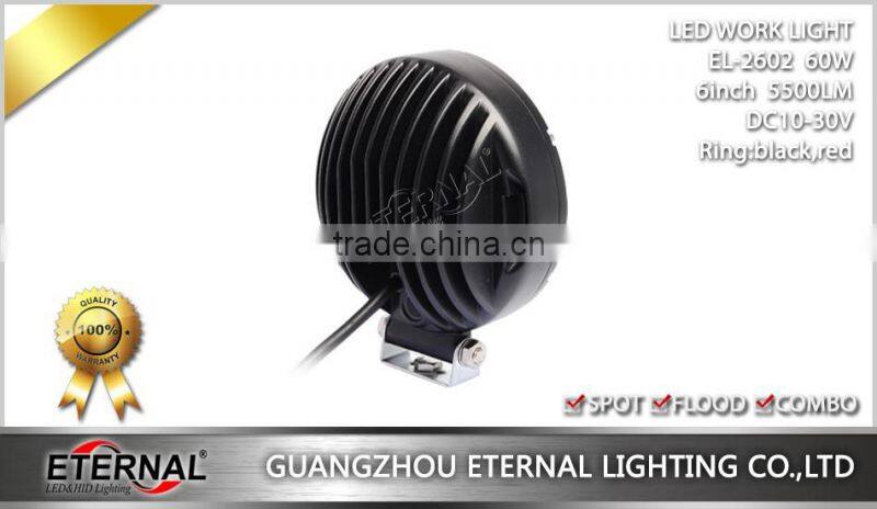 60W work light driving lamp round for 4x4 Jeep offroad hummer SUV ATV bumper high power led driving light spot lamp