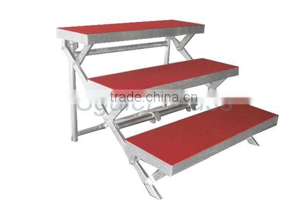 Folding stage riser for taking photo collapsible riser