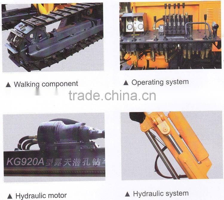 KG920A middle pressure diesel engine crawler mounted pneumatic surface DTH drilling rig