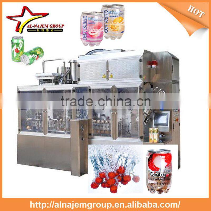 sparkling beverage filling production line washing pulp filling carbonated capping 4-in-1monobloc(CGF16/12/12/6)