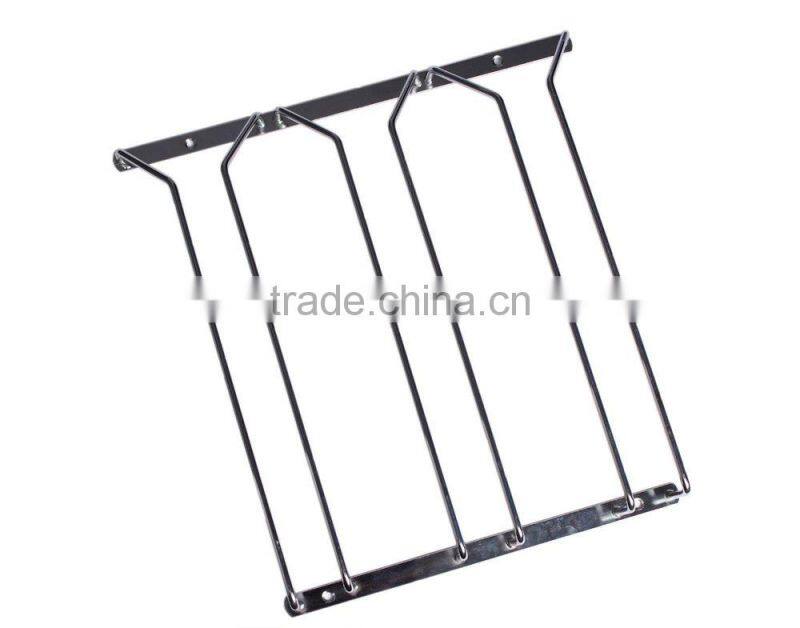 High Quality Chrome Under Stemware wall wine glass rack