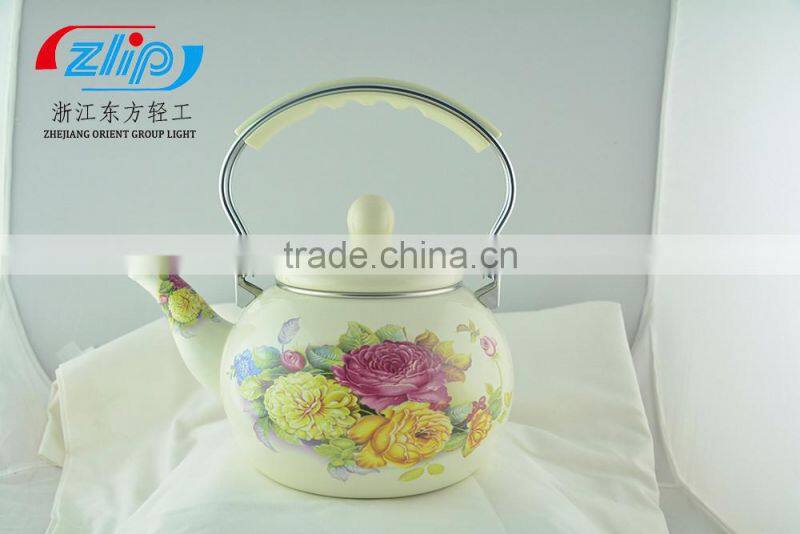ENAMEL KETTLE MELON SHAPE DECOR
