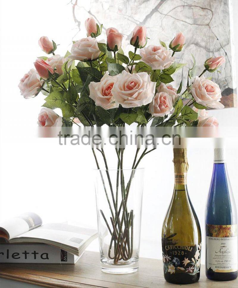 Moisturizing feel realistic silk roses wedding decoration car flower